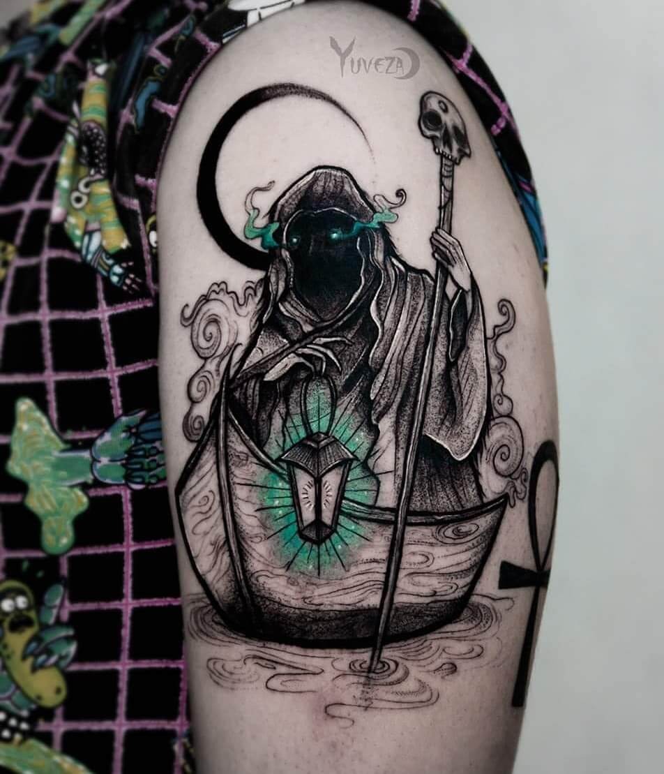 Charon The Ferryman Tattoo In Pop Colour