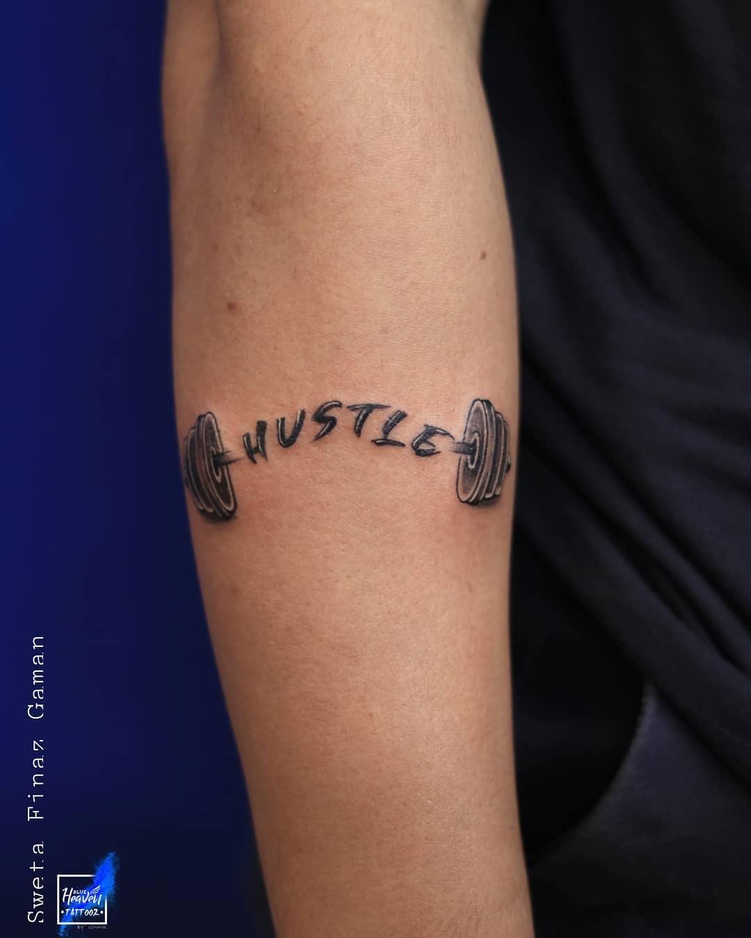 The “Hustle” Tattoo For Gym Enthusiasts