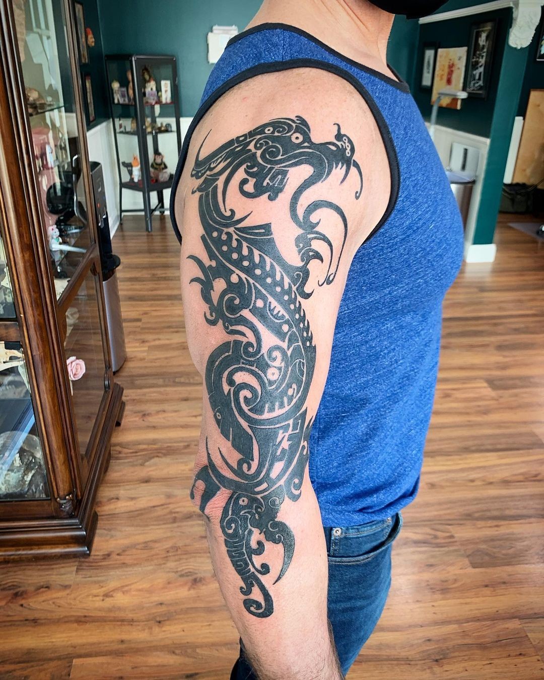 Chinese Dragon Tattoo Sleeve Design For Arm Sleeve For The Old-School Folks