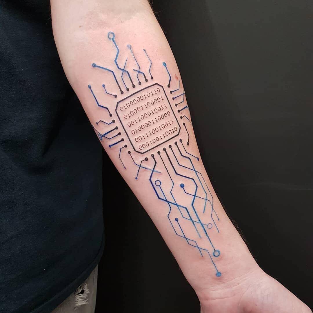 Computer System Binary Tattoo