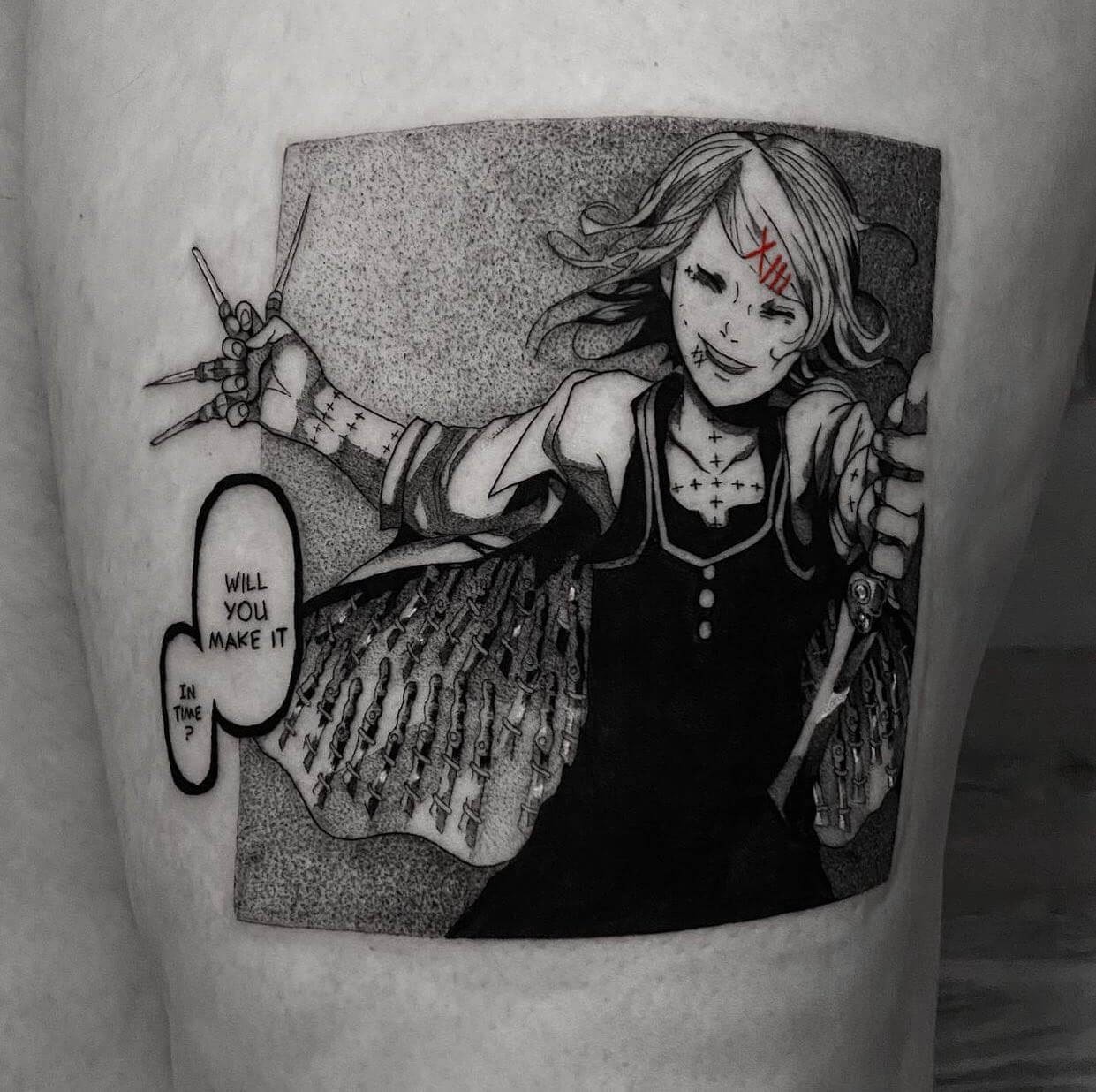 Juuzou Tokyo Ghoul Tattoo In Manga