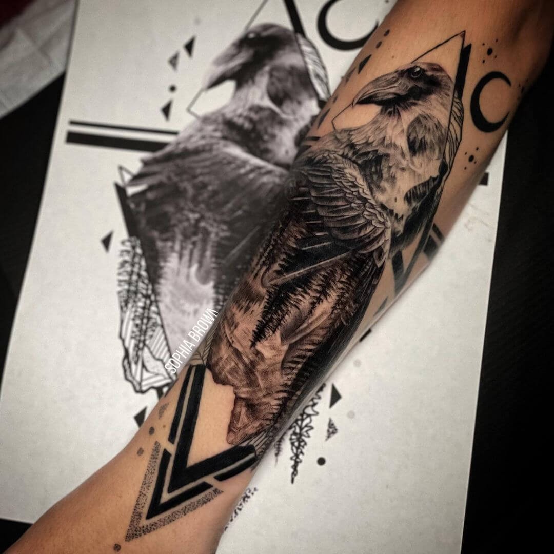 Eagle Morph Mountain Tattoo