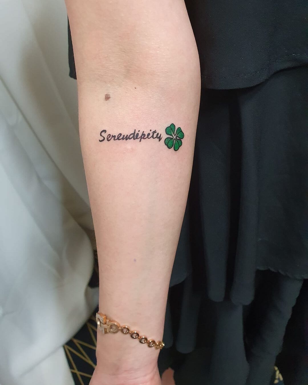 Personalized Four Leaf Clover Tattoo