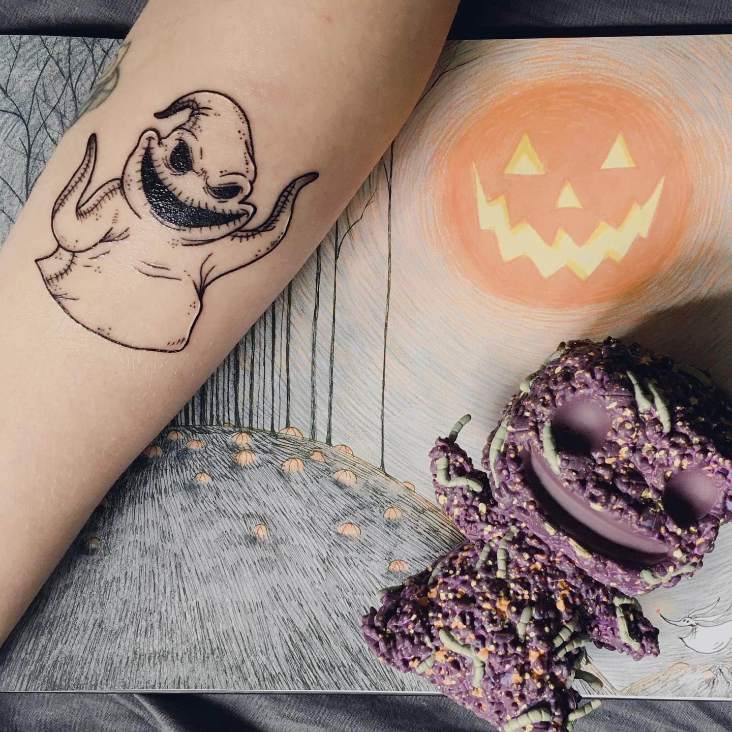 Simple Oogie Boogie Tattoo