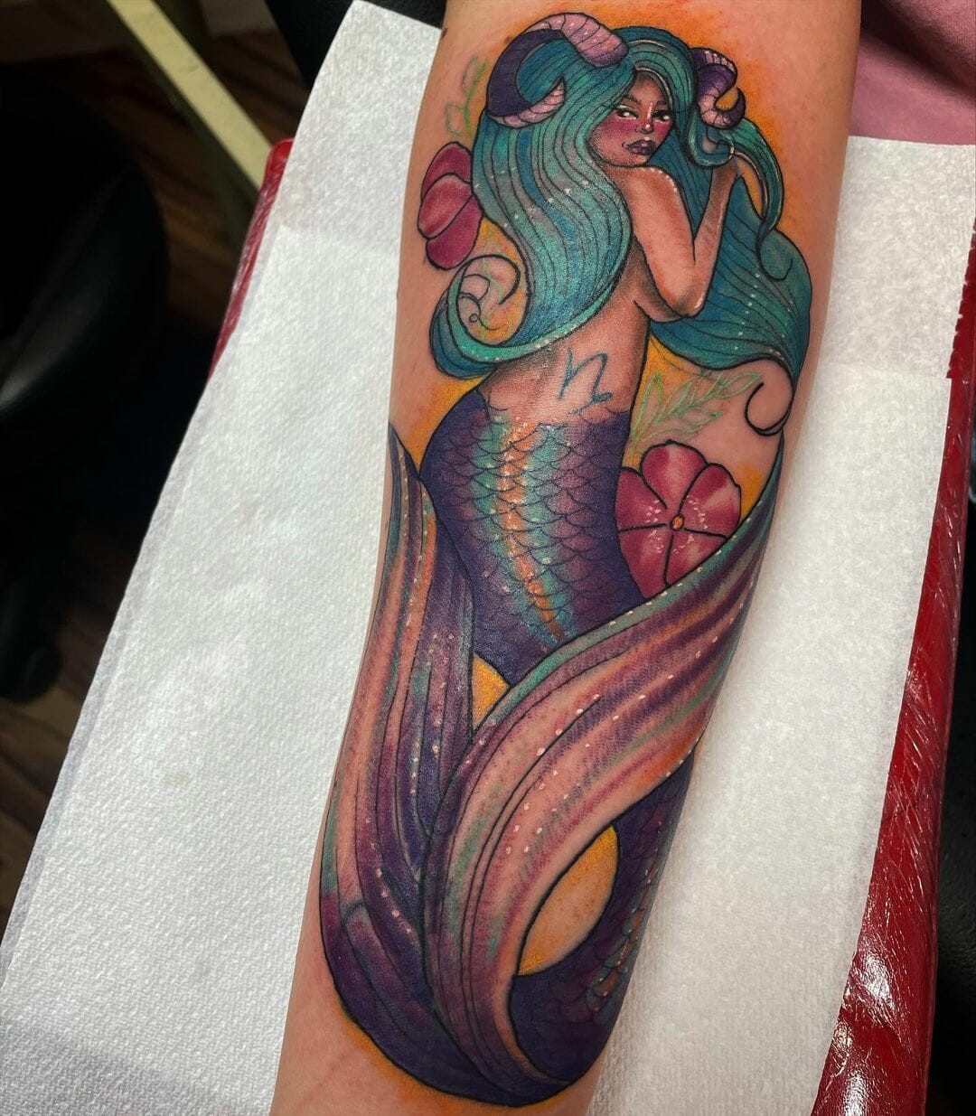 Capricorn Mermaid Tattoo