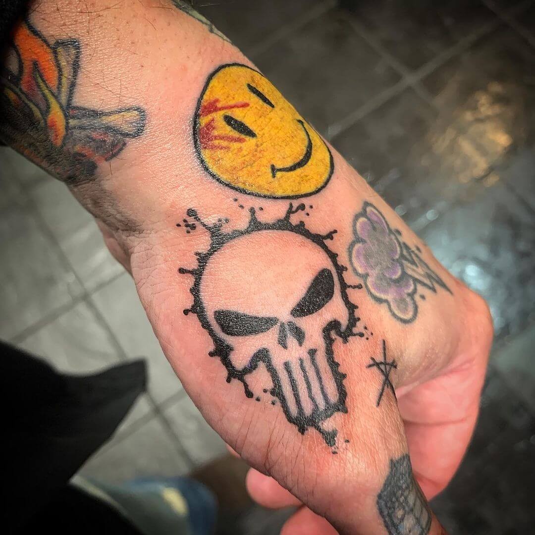 Small Punisher Logo Tattoo