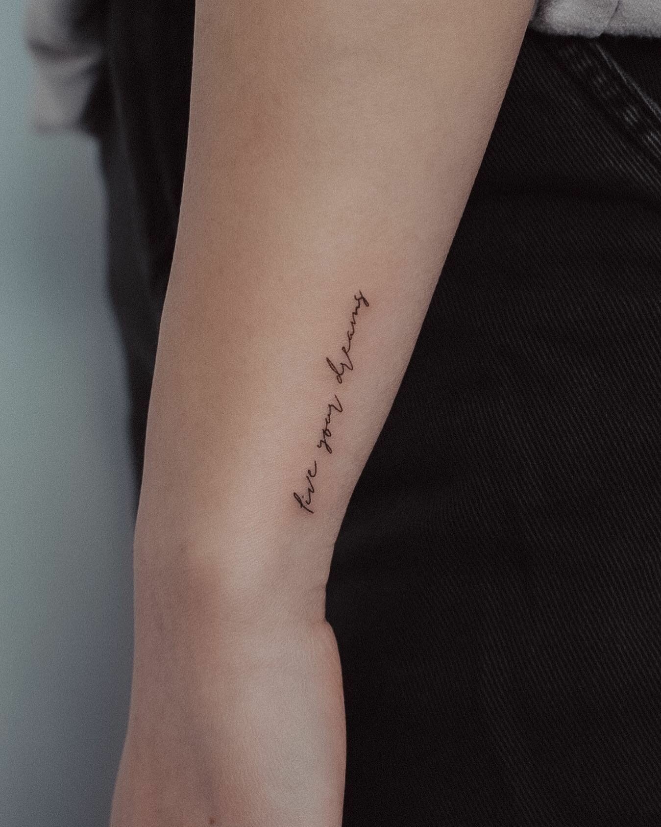 Cursive Font Tattoo