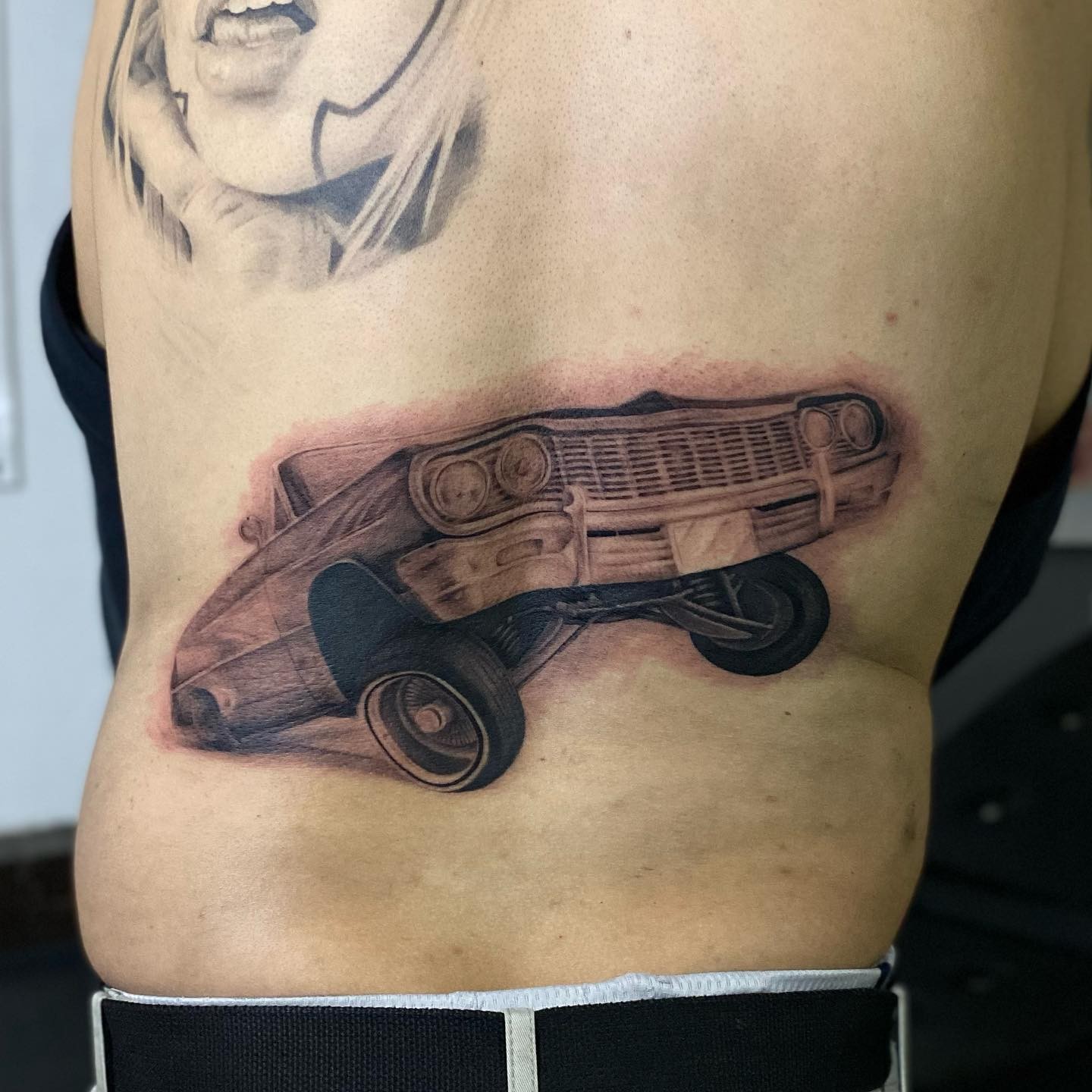 Cadillac Vintage Car Tattoo On The Body