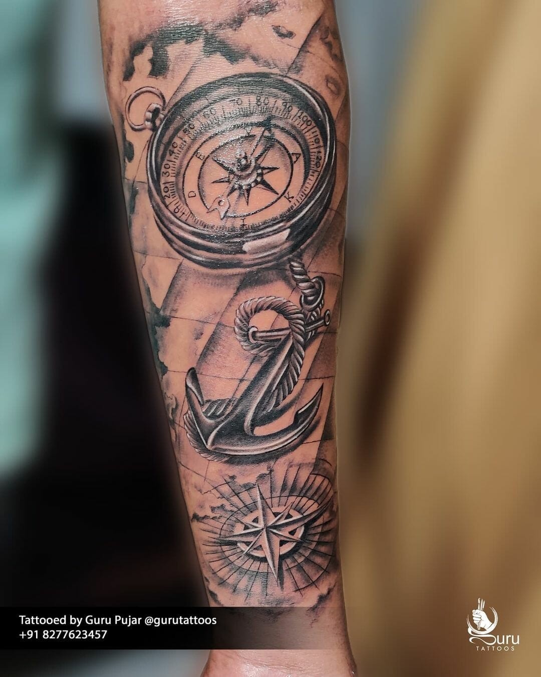 Nautical Star Compass Tattoo