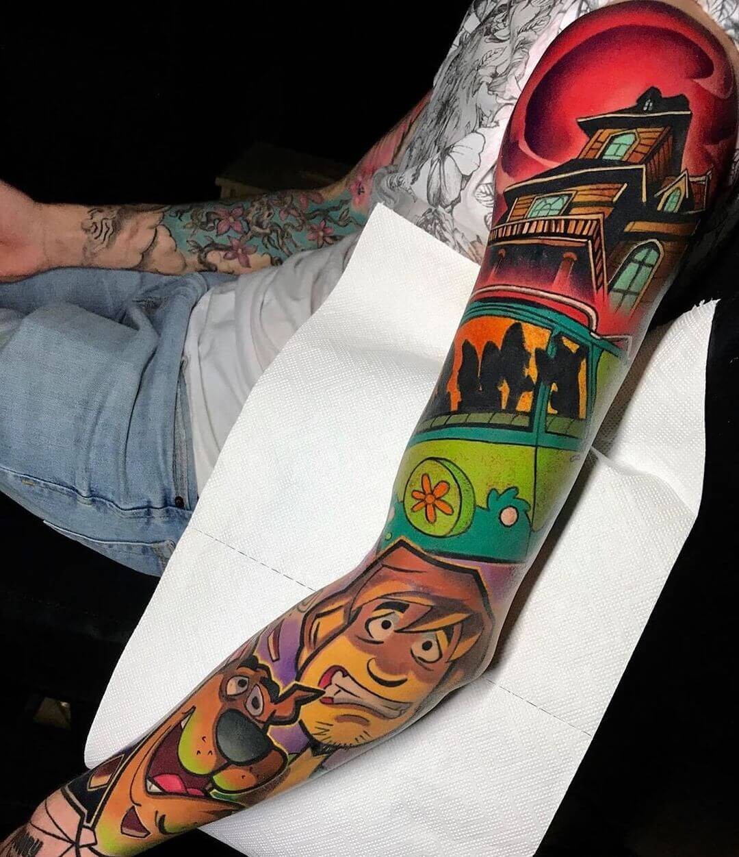 Scooby Doo Sleeve Tattoo