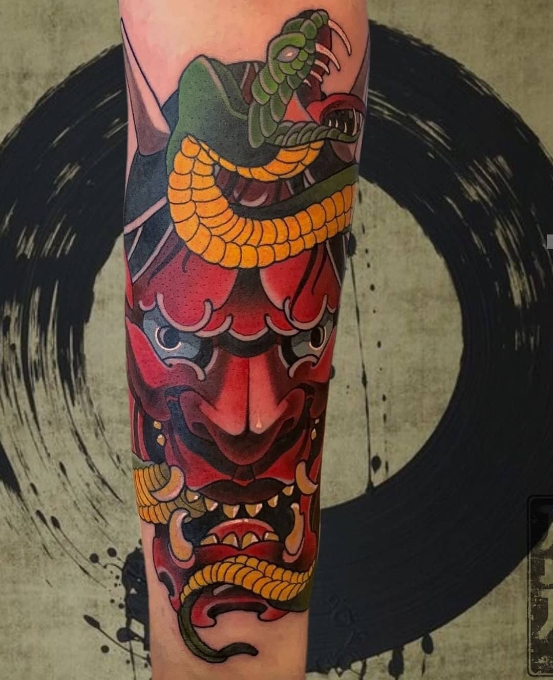 Oni With Snake Tattoo