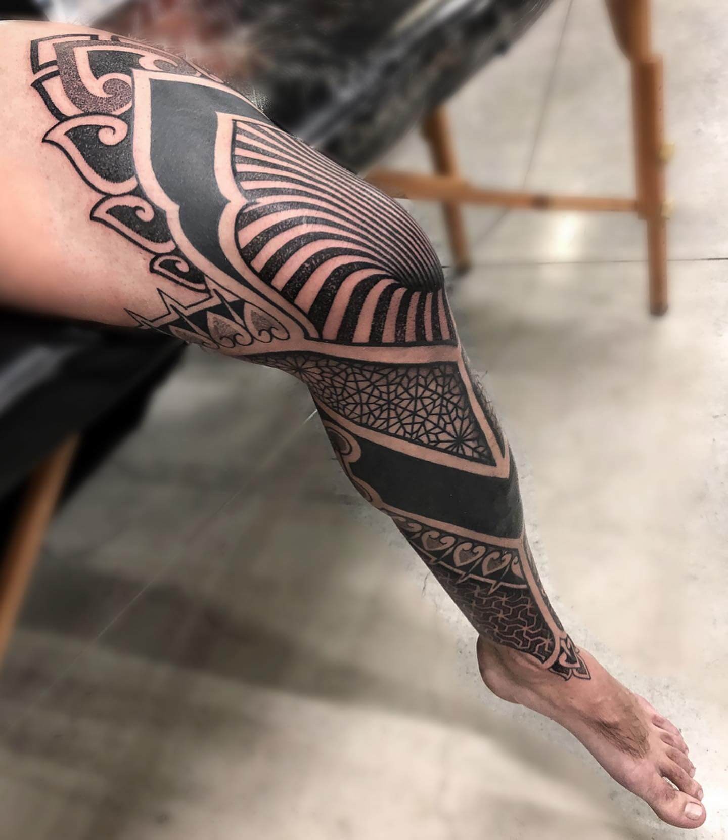 The Geometric Optical Illusion Tattoo