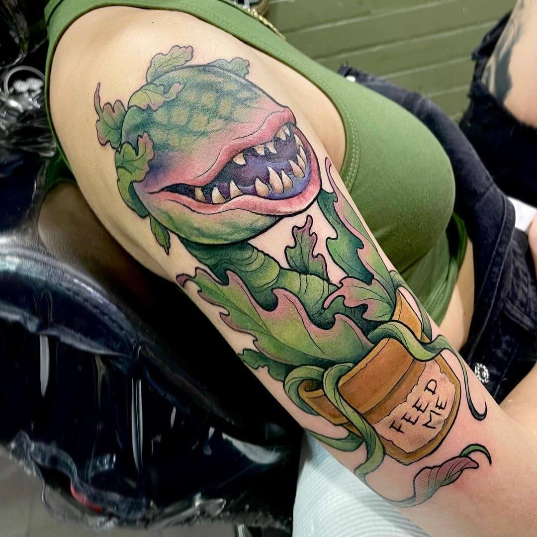 Impressive Plant Audrey II Tattoo