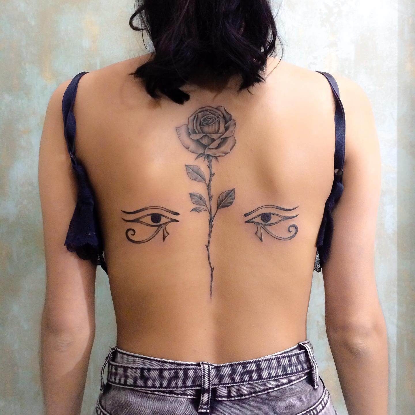 Rose Tattoo on Back