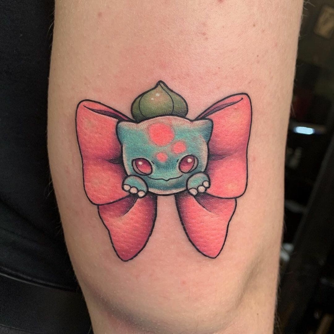 Adorable Pokemon and Ribbon Tattoos for Pokemon Fans