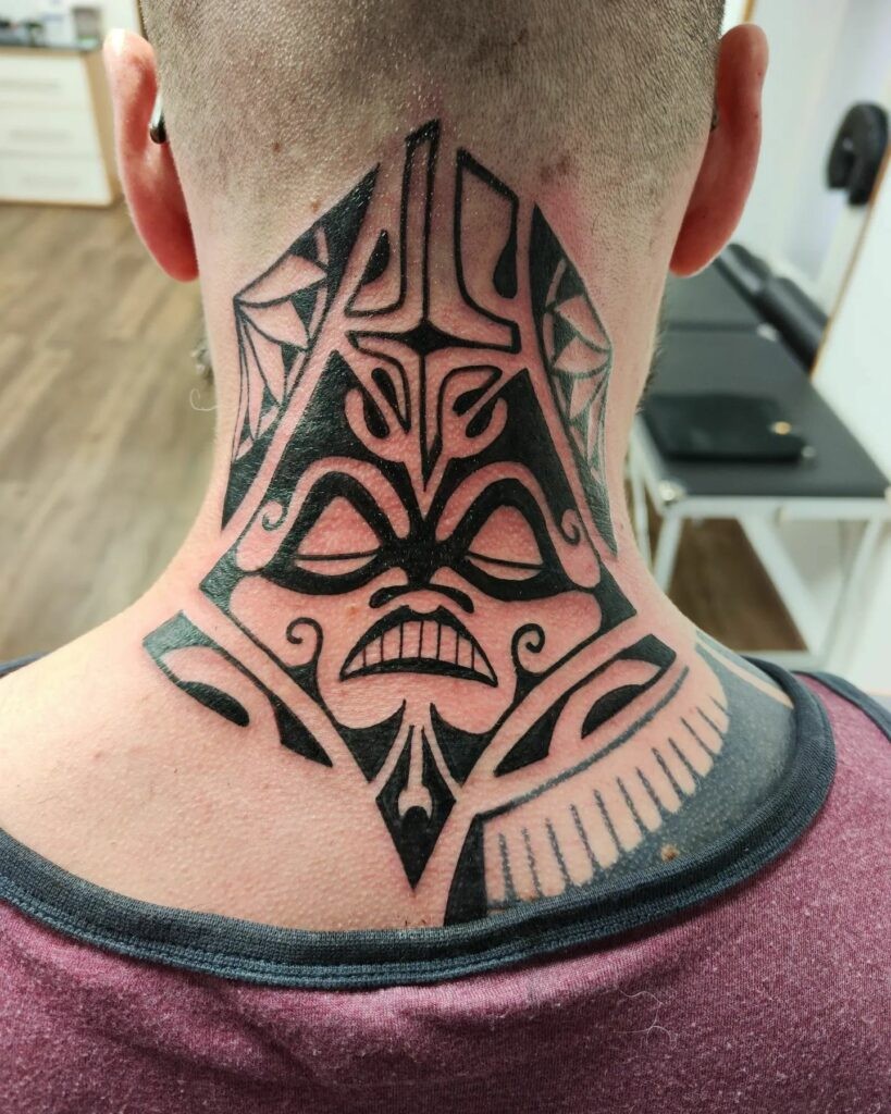 Tattoo Artists Neck Marquesan Tattoo