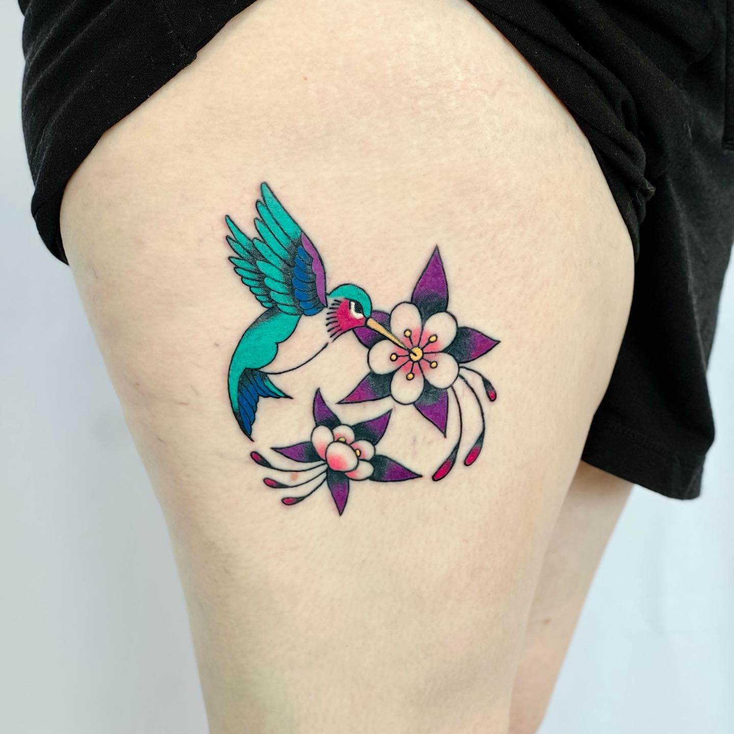 Traditional Hummingbird Tattoo