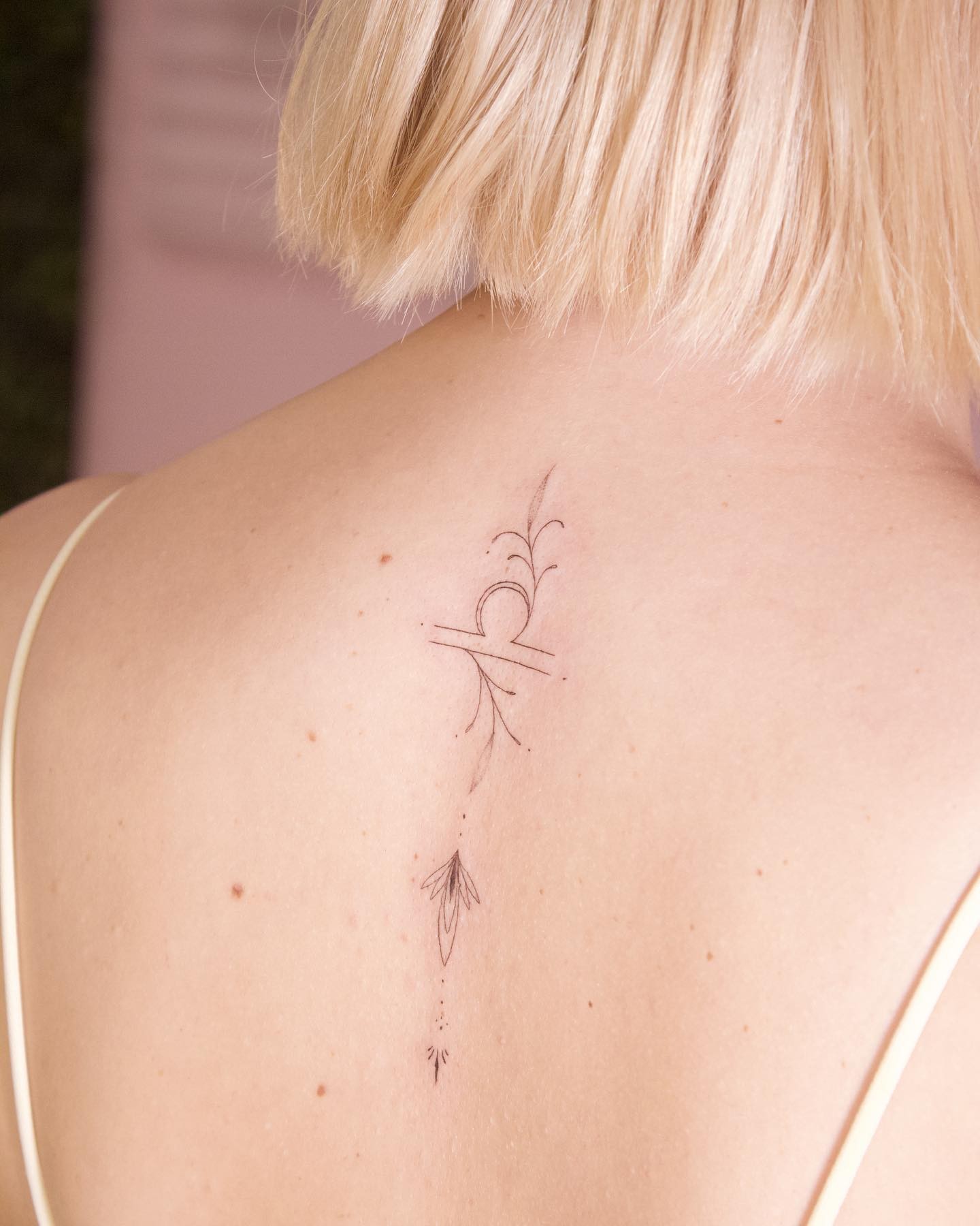 Small Libra Zodiac Sign Tattoo