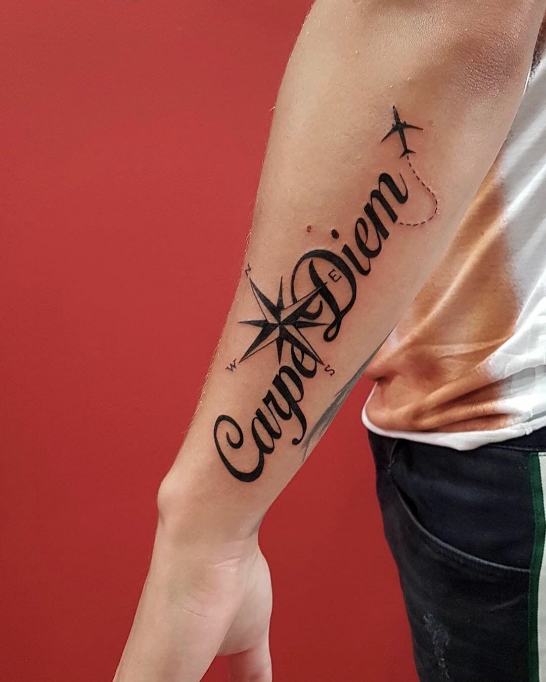 Carpe Diem Tattoo On Arm