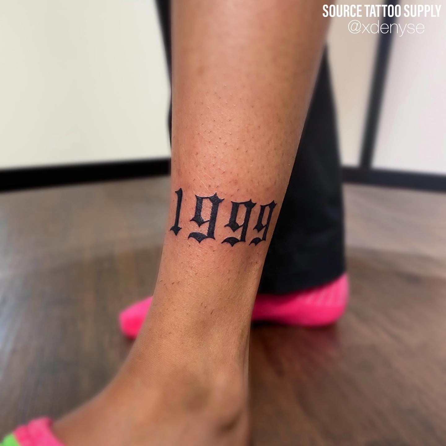 Birth Year Ankle Tattoo