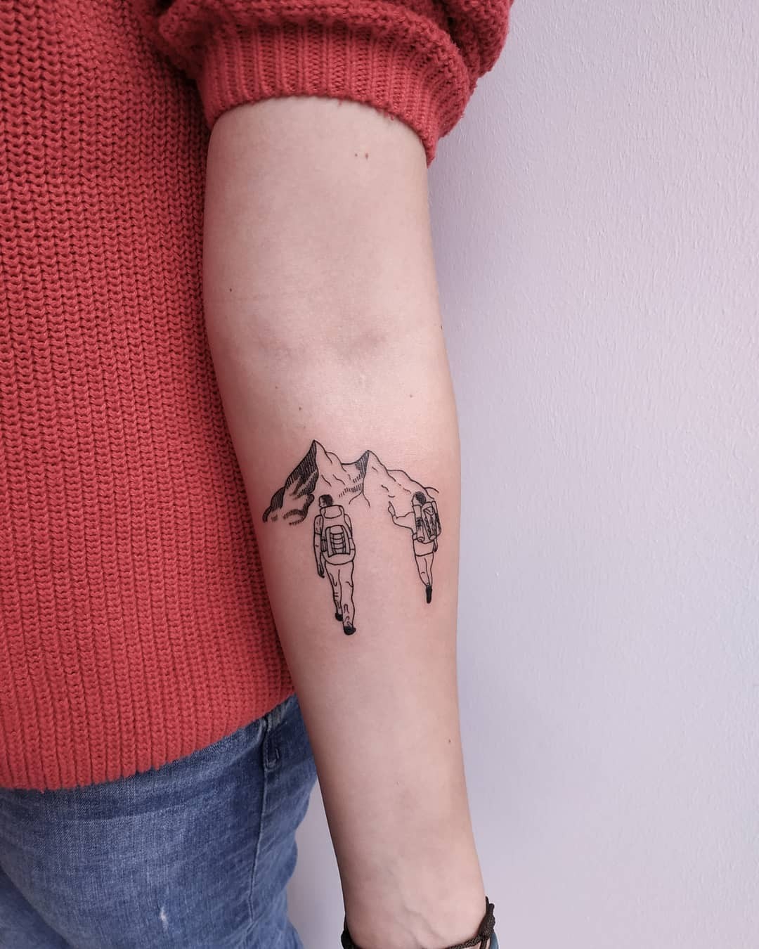 Hiking Tattoos For Father And Son