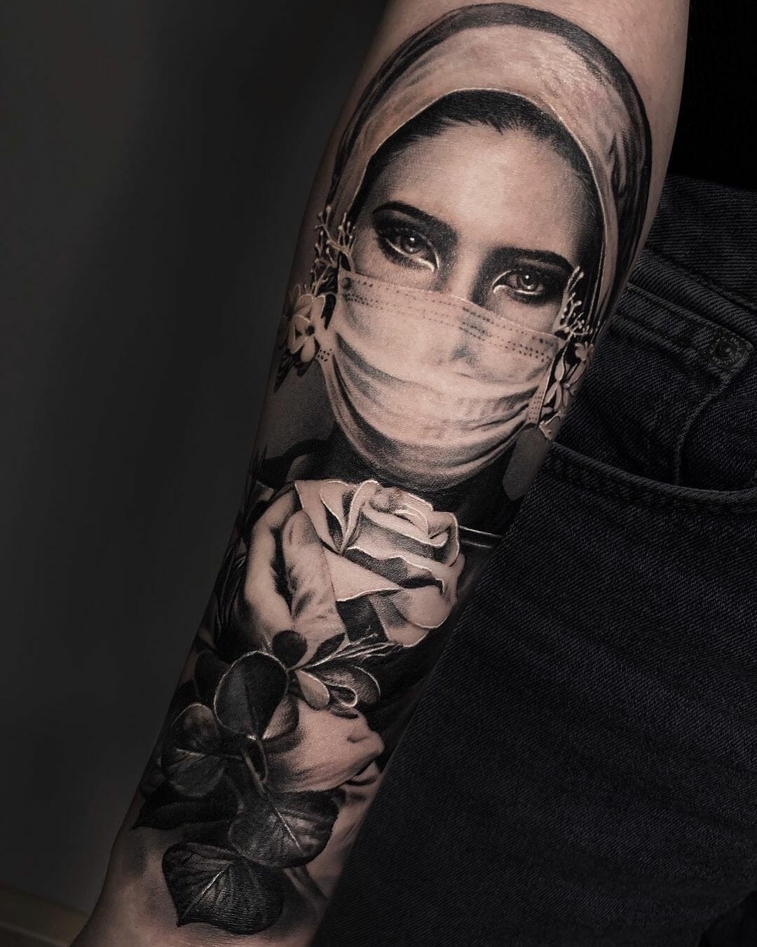 Hyperrealistic Nurse Tattoo