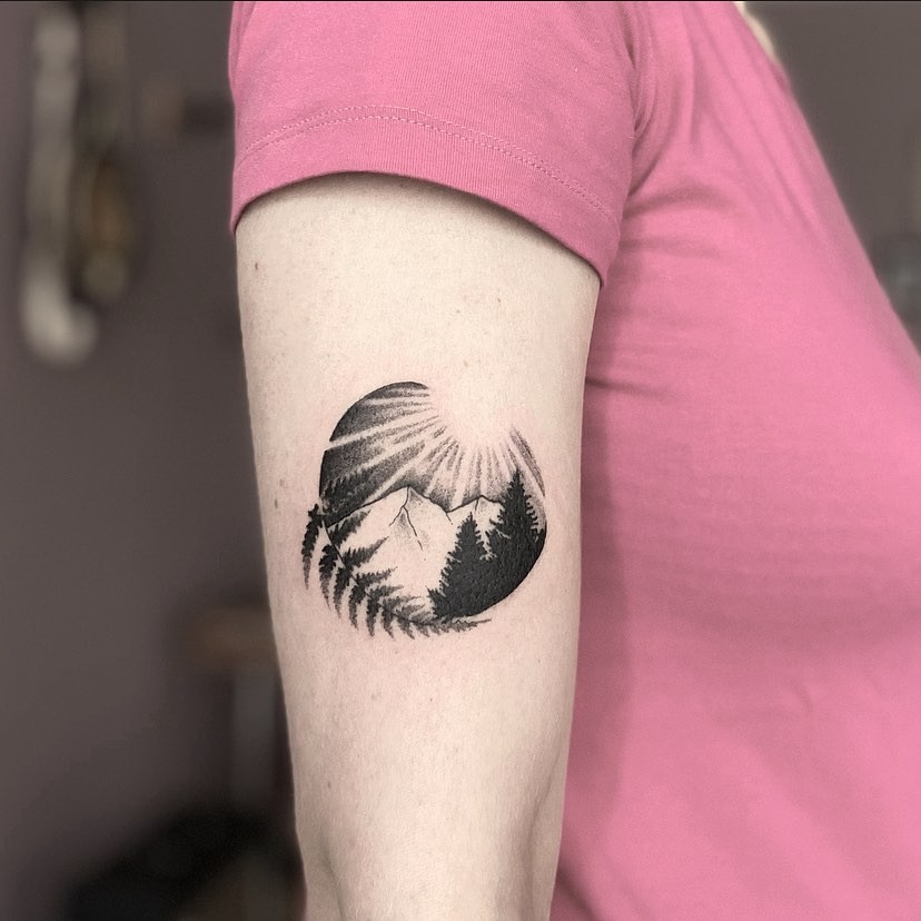 Nature Circle Tattoo