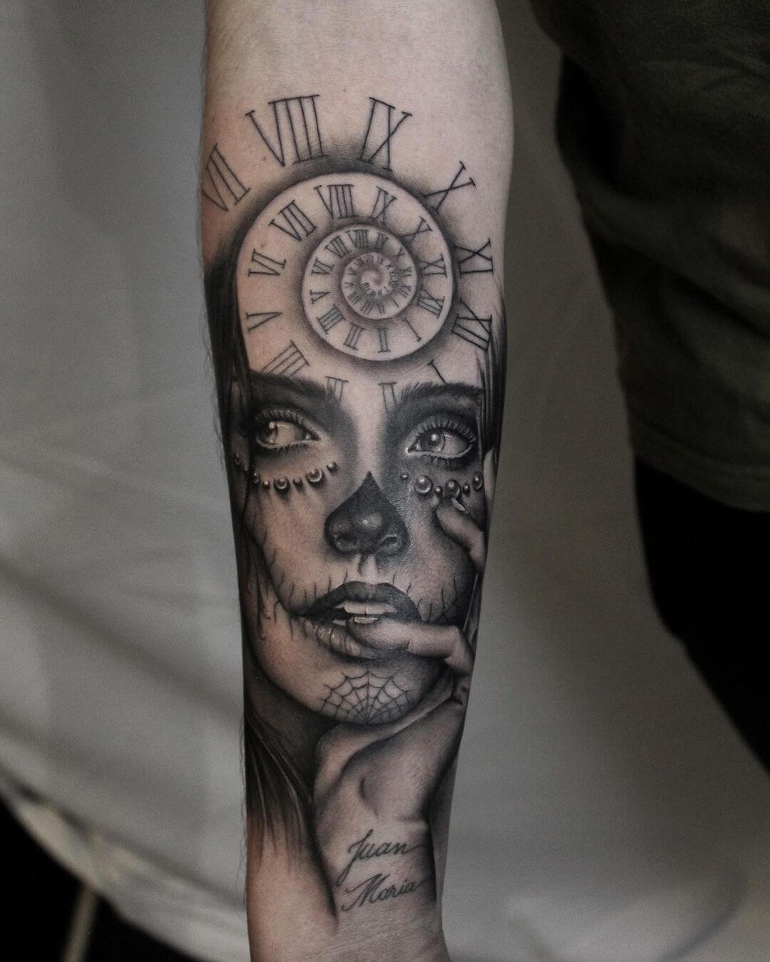 Time Portrait Tattoo