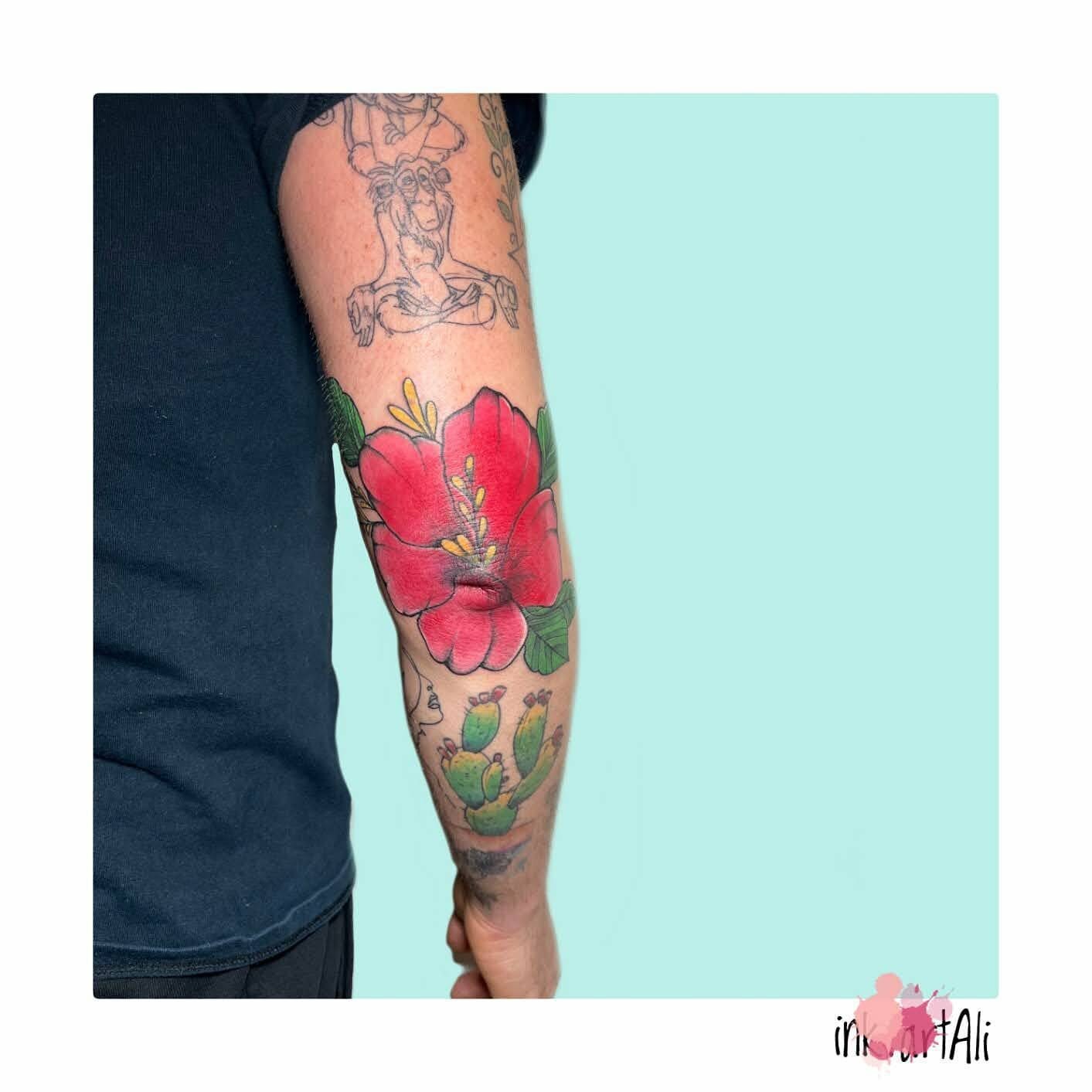 Hibiscus flower tattoo