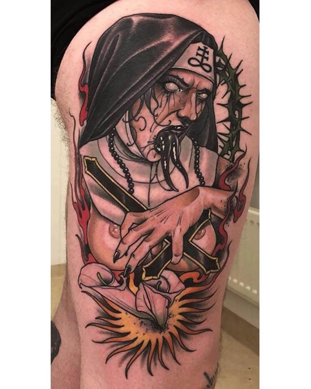 Possessed Nun Tattoo