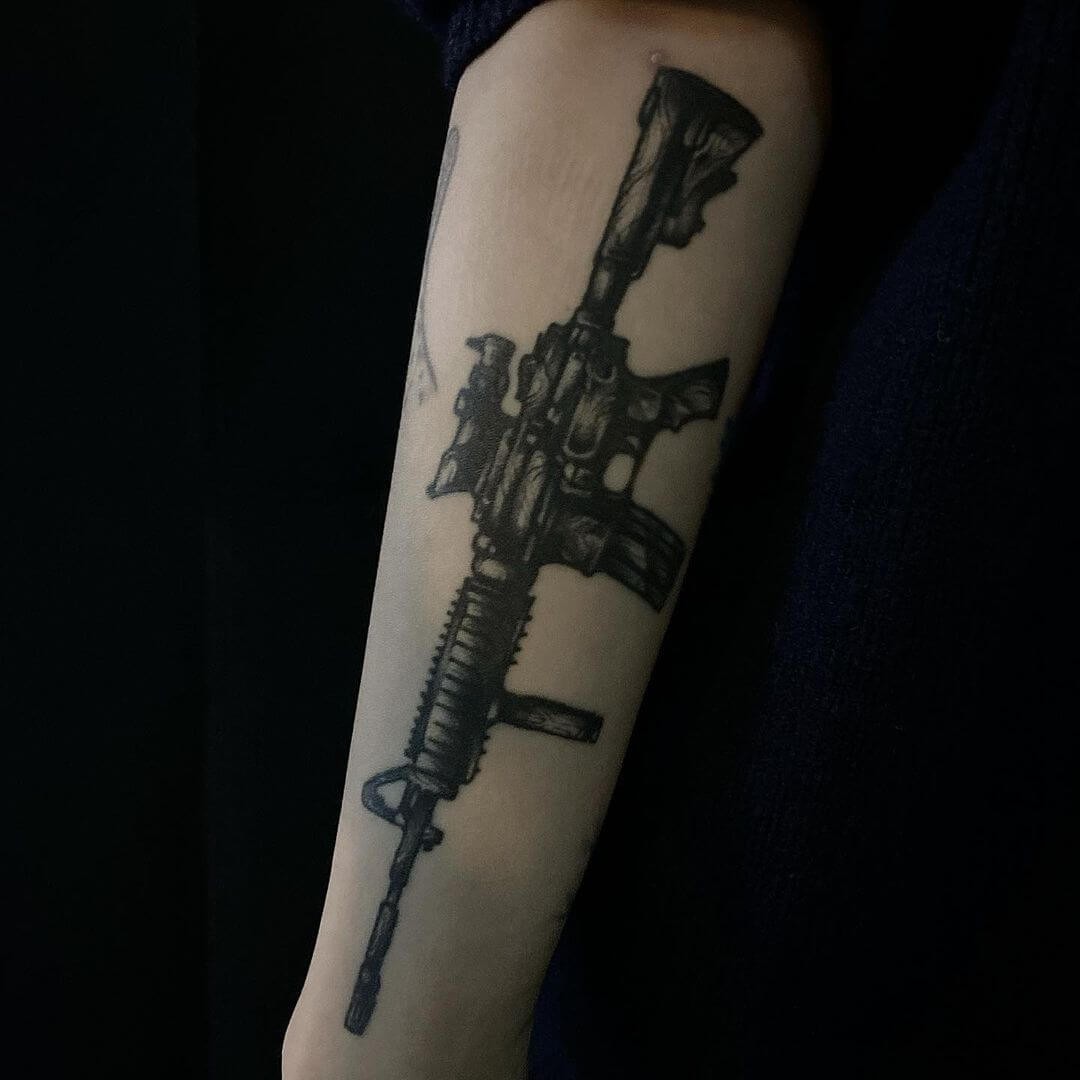 M4 With Basic Scope Tattoo