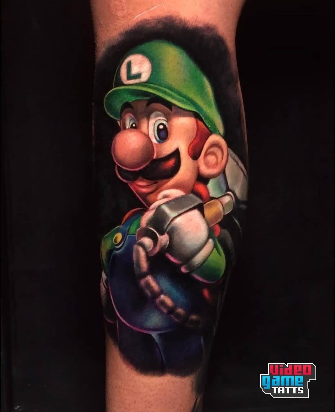 Lion-Heart Luigi Tattoo