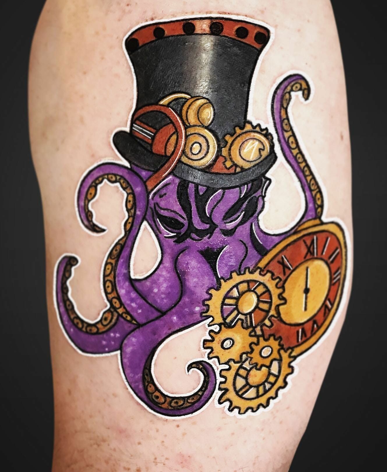 Purple Japanese Octopus Tattoo