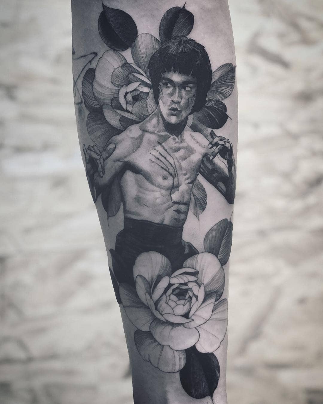 Bruce Lee Wrist Tattoo