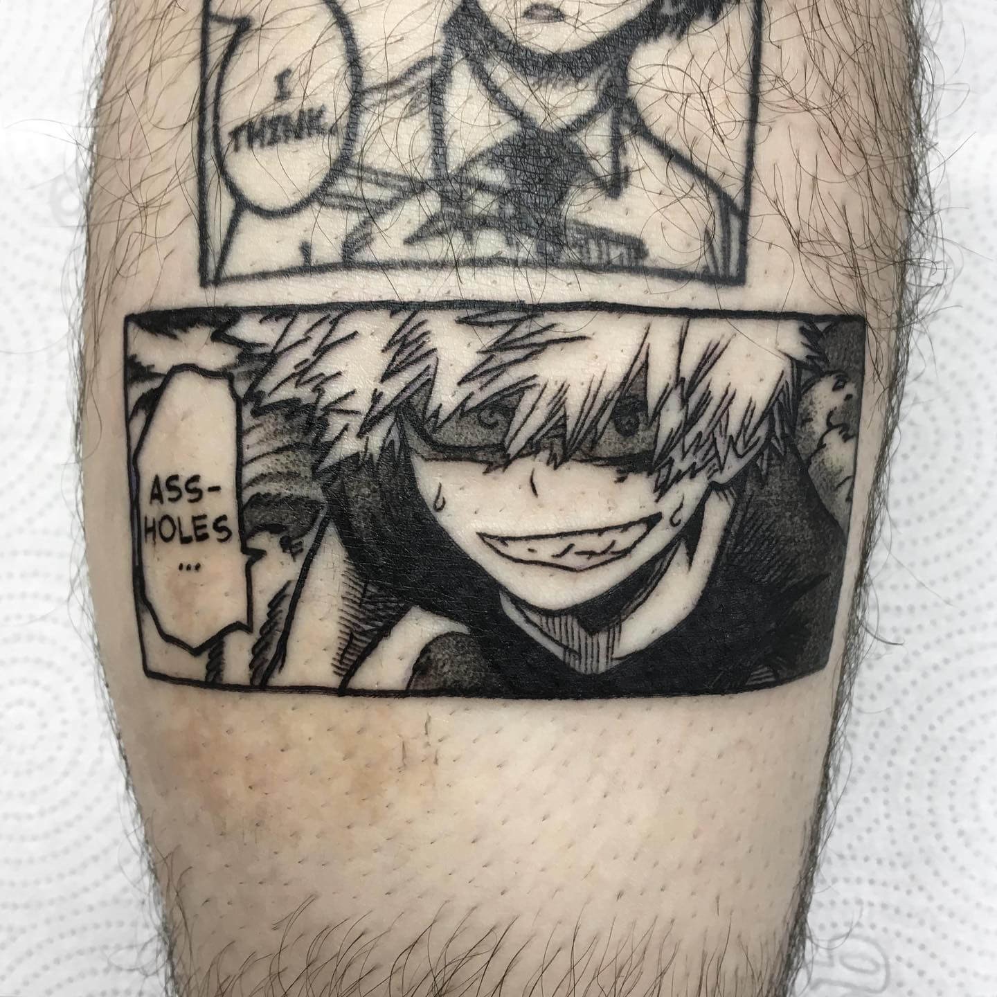 Explicit Comic Strip Bakugou Tattoo Ideas