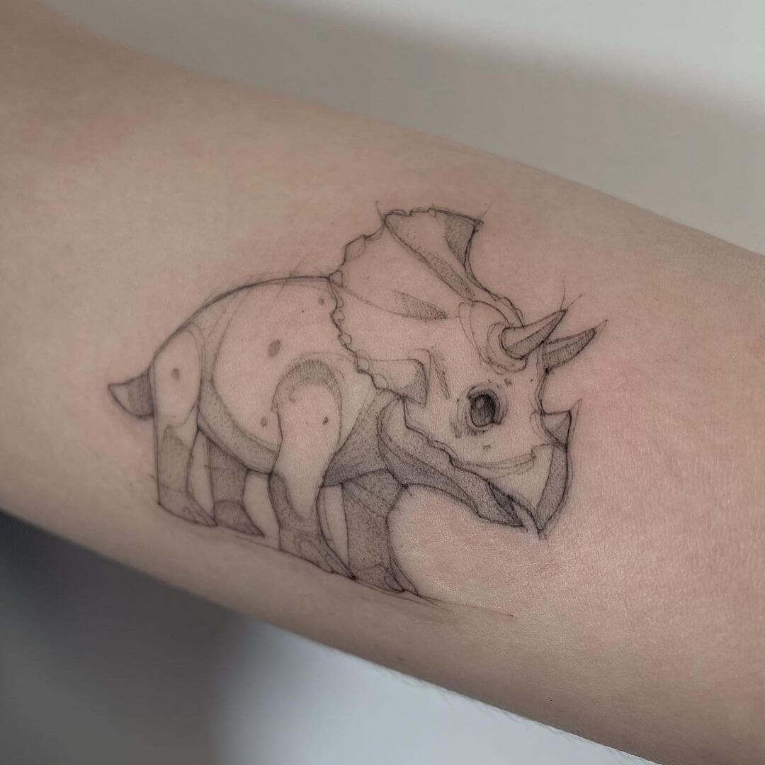 Triceratops Tattoo Design