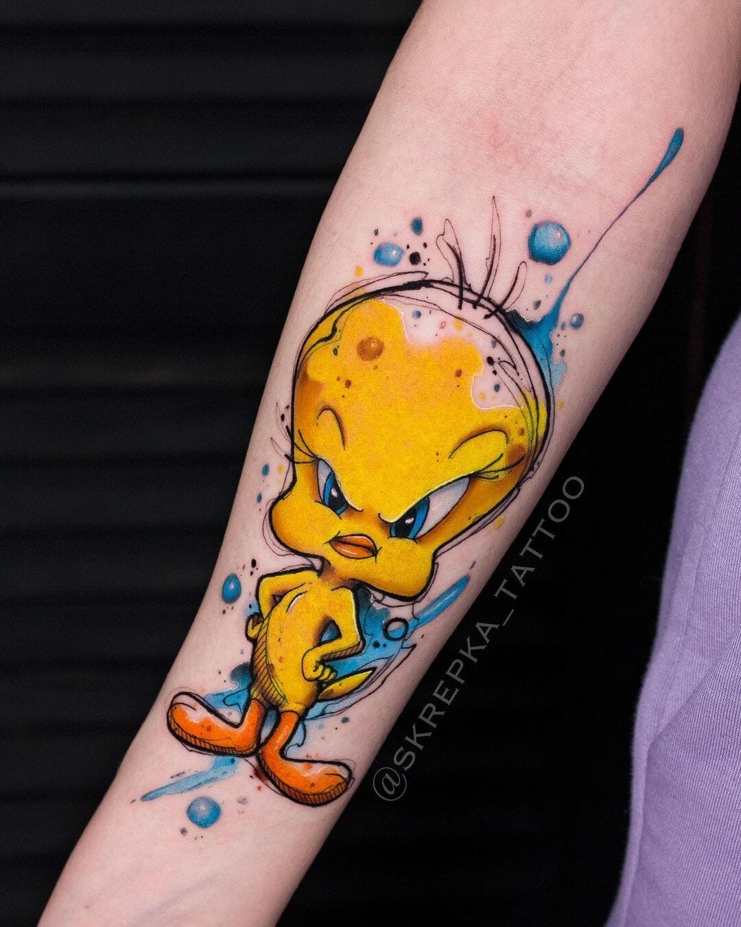 Canary Tweety Cartoon Tattoo