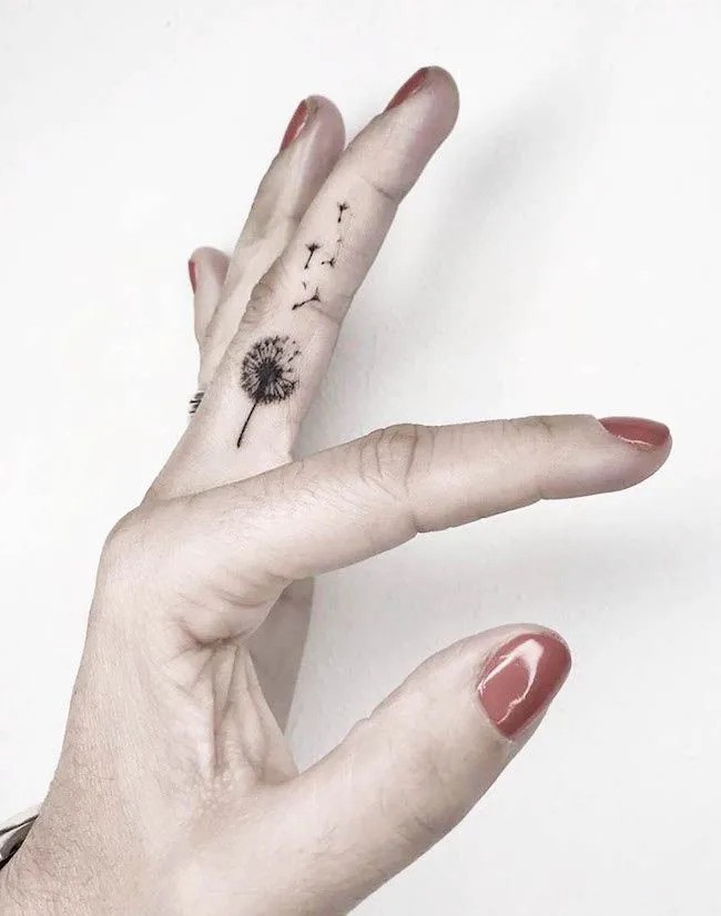 Finger Dot Tattoo