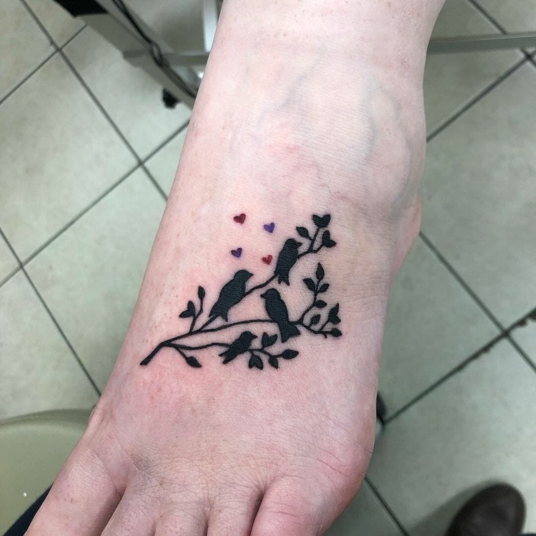 Bird Tattoos On Foot