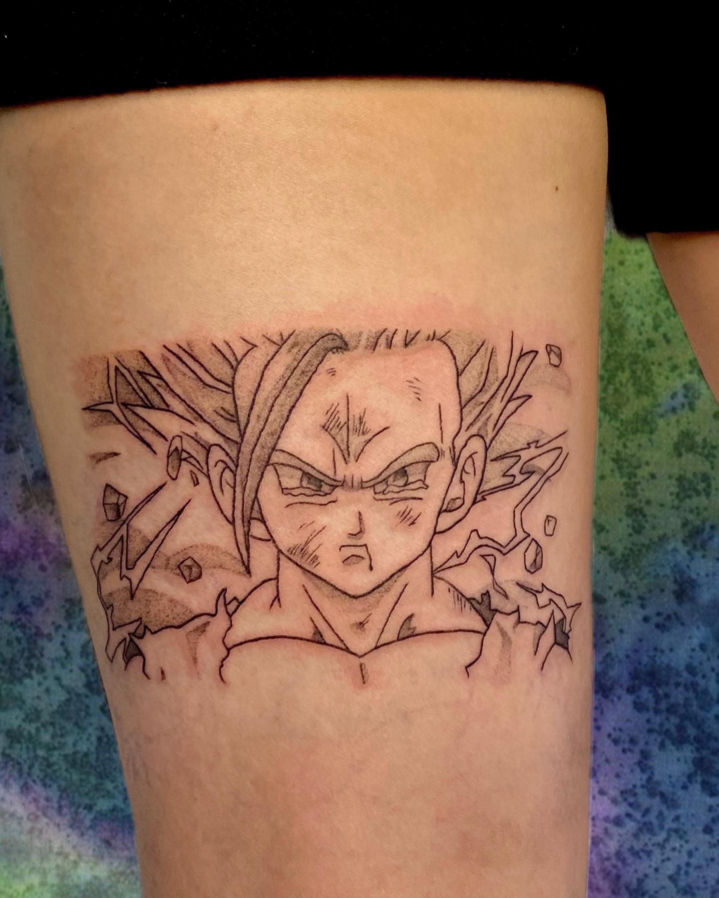 Gohan Scene Outline Dragon Ball Tattoo