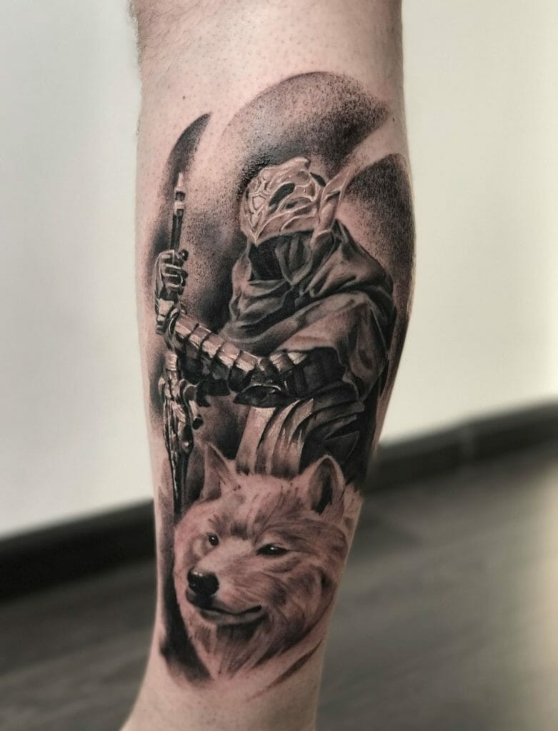 Dark Souls Tattoos Cool Ink On Leg