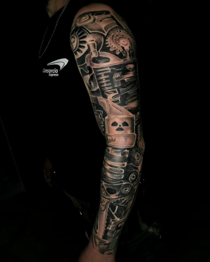 Biomech Tattoo Sleeve