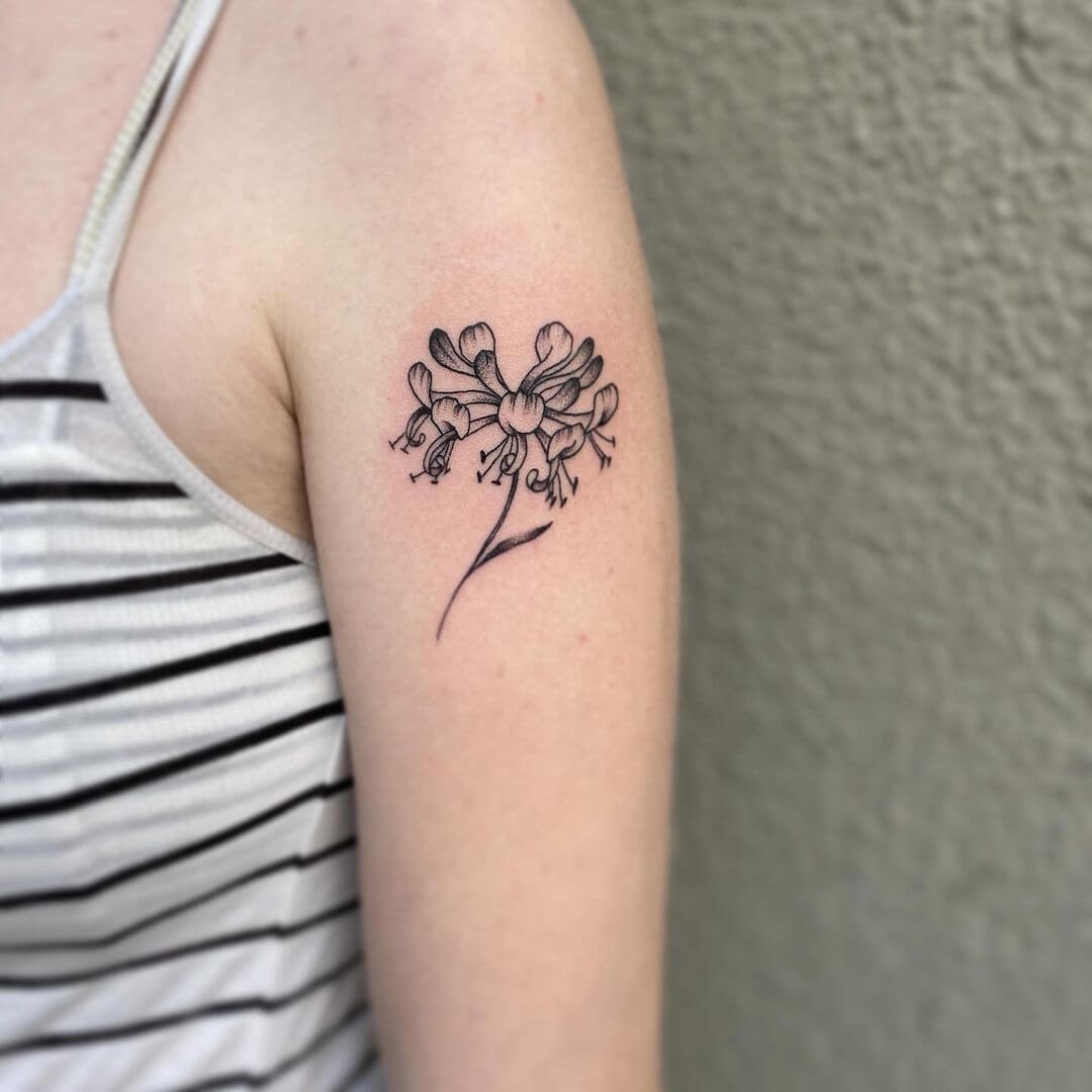 Arm Honeysuckle Tattoo Designs