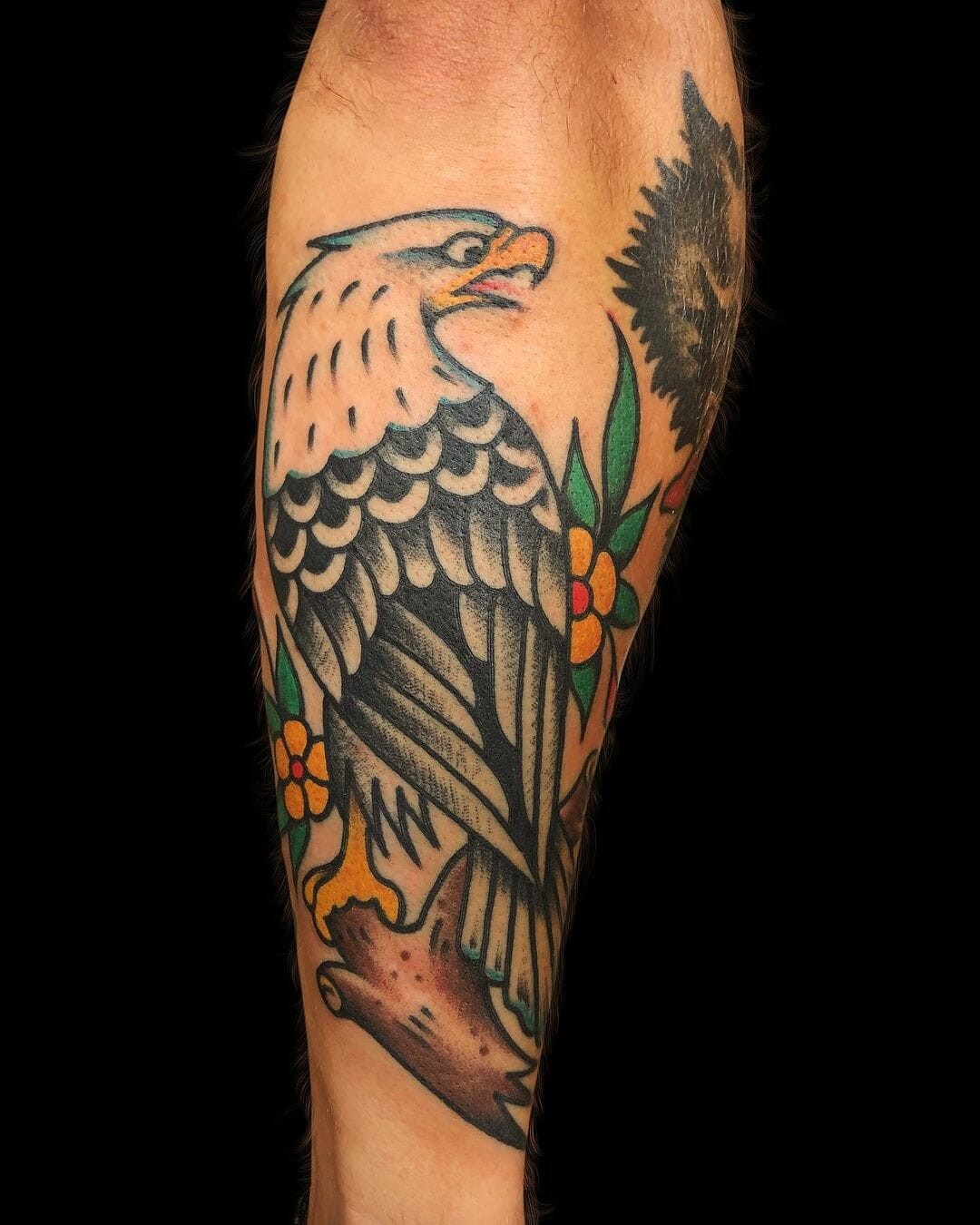 Perched Bald Eagle Tattoos