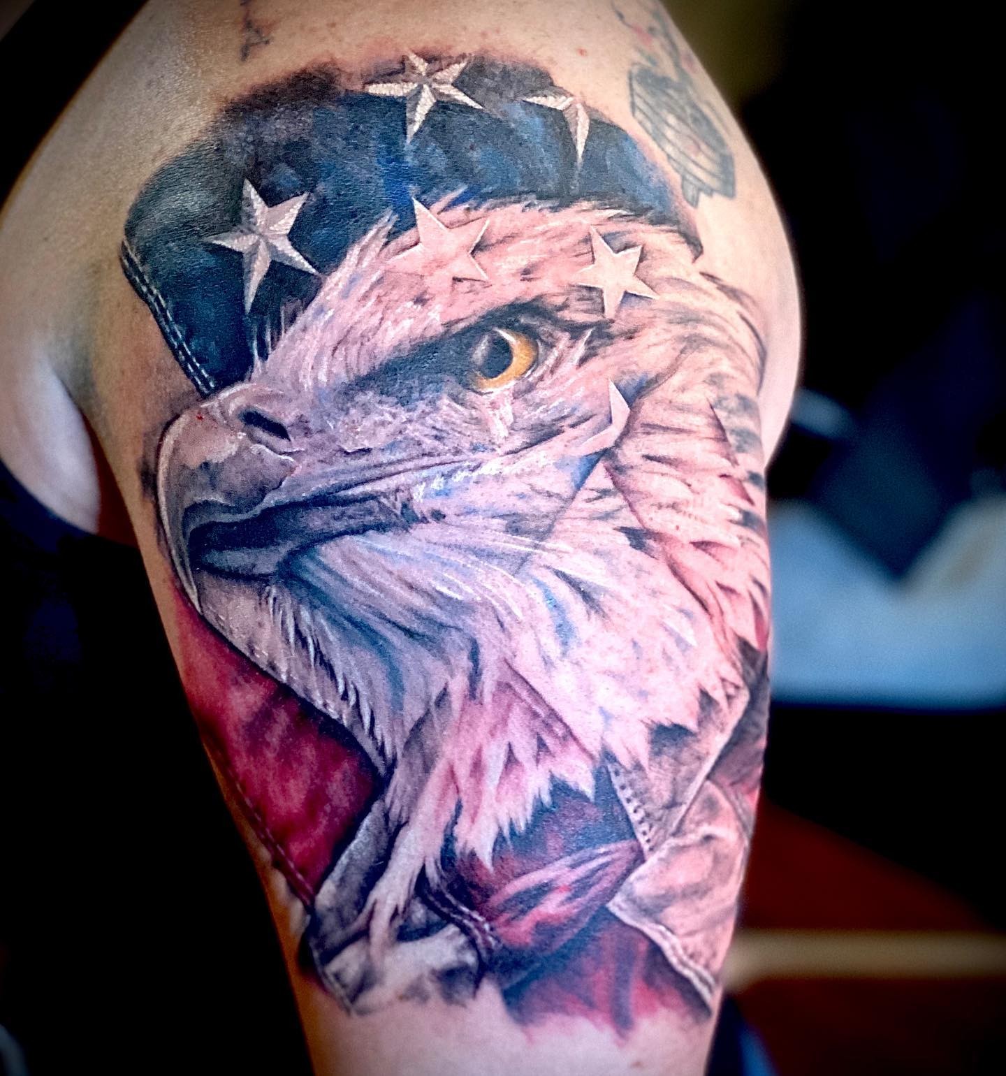 Awesome Flag And Eagle Tattoo Designs To Express Freedom