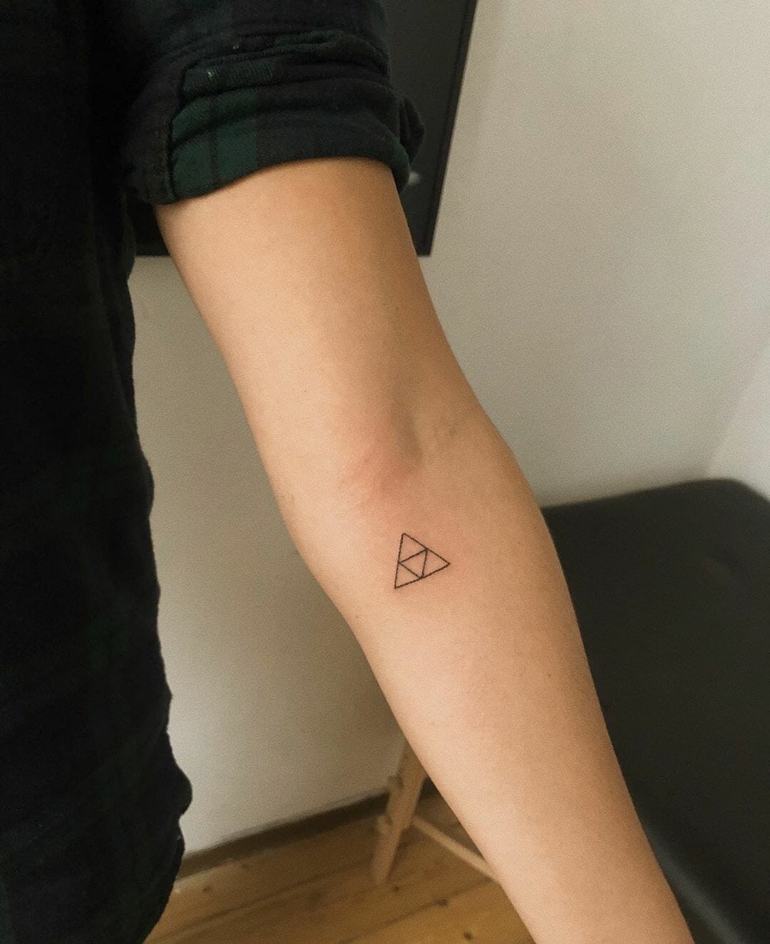 Small Triforce Tattoo On Forearm