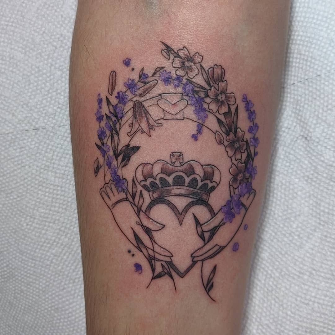 Small Forearm Simple Claddagh Tattoo