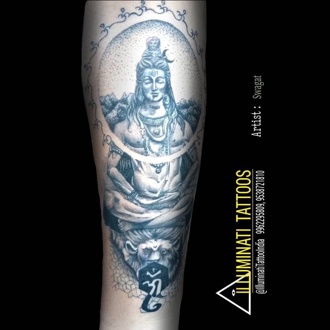 Joe Rogan Inspired Upper Left Arm Shiva Hindu God Tattoo