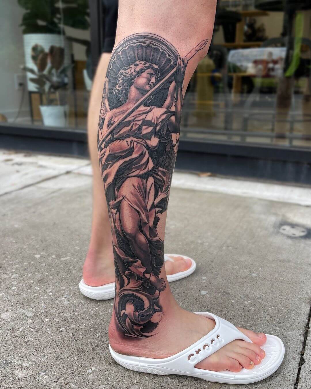 The Angel With The Lance Sculpture Tattoo