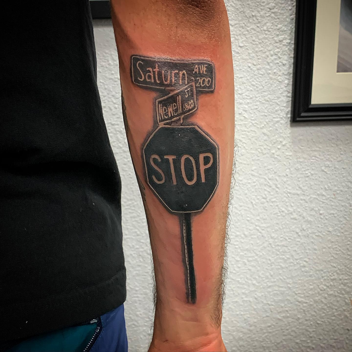 Stop Street Sign Tattoo